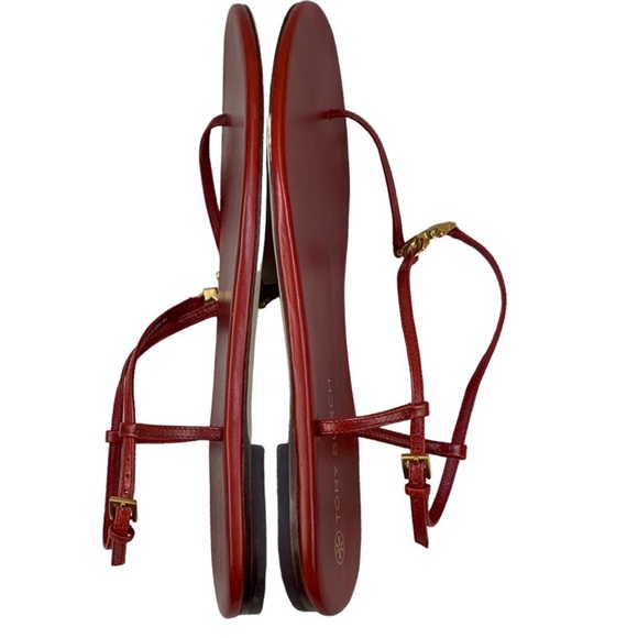Tory Burch Capri Ankle Strap Sandal SZ 7 in Box Red - Picture 4 of 4